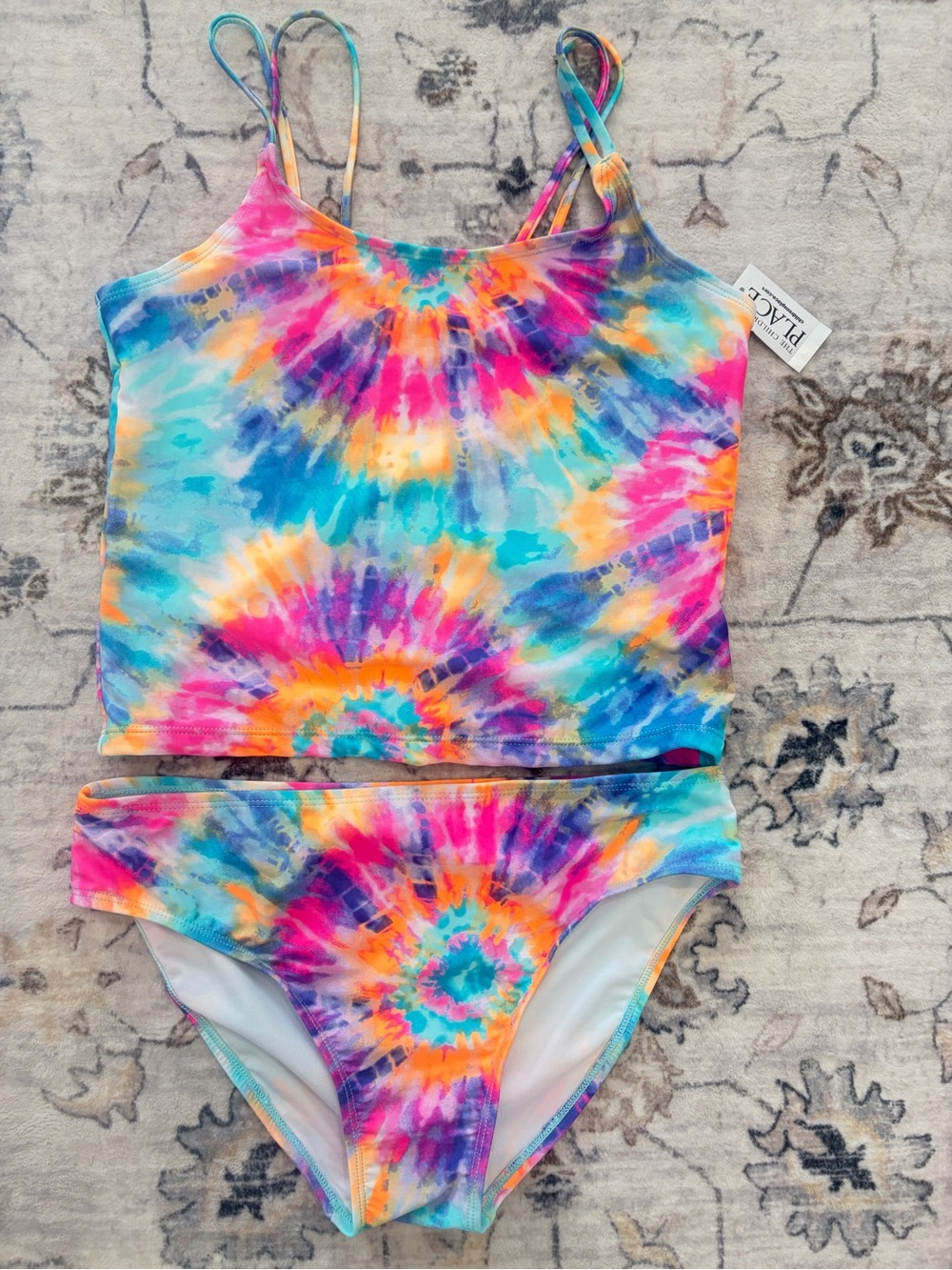 Children’s Place Kids Tie-Dye Tankini Swimsuit - Multicolor